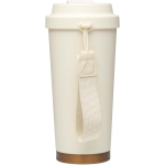 Bicchiere termico a doppia parete in acciaio inox opaco 480ml color beige seconda vista posteriore