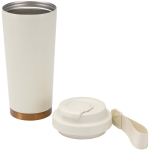 Bicchiere termico a doppia parete in acciaio inox opaco 480ml color beige seconda vista