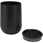 Bicchiere a doppia parete con coperchio scorrevole e isolamento ad aria 360ml color nero seconda vista