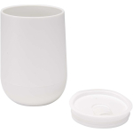 Bicchiere a doppia parete con coperchio scorrevole e isolamento ad aria 360ml color bianco seconda vista