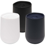 Bicchiere a doppia parete con coperchio scorrevole e isolamento ad aria 360ml color bianco seconda vista in vari colori