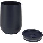 Bicchiere a doppia parete con coperchio scorrevole e isolamento ad aria 360ml color blu mare seconda vista