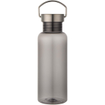 Borraccia con tappo a vite e manico in acciaio inox 600ml color nero seconda vista frontale