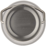 Borraccia con tappo a vite e manico in acciaio inox 600ml color nero terza vista frontale