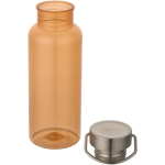 Borraccia con tappo a vite e manico in acciaio inox 600ml color arancione seconda vista