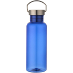Borraccia con tappo a vite e manico in acciaio inox 600ml color blu reale seconda vista frontale