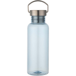 Borraccia con tappo a vite e manico in acciaio inox 600ml color azzurro seconda vista frontale