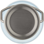 Borraccia con tappo a vite e manico in acciaio inox 600ml color azzurro terza vista frontale