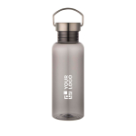 Borraccia con tappo a vite e manico in acciaio inox 600ml vista area di stampa
