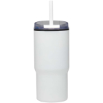 Bicchiere termico a doppia parete con coperchio antirovesciamento 540ml color bianco seconda vista posteriore
