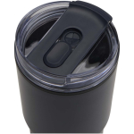Bicchiere termico a doppia parete con coperchio antirovesciamento 540ml color blu mare vista dettaglio 1