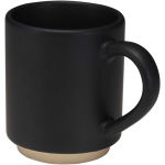 Tazza impilabile in ceramica con base moderna non smaltata 180 ml color nero