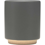 Tazza impilabile in ceramica con base moderna non smaltata 180 ml color grigio seconda vista frontale
