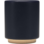 Tazza impilabile in ceramica con base moderna non smaltata 180 ml color blu mare seconda vista frontale