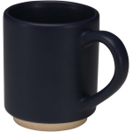 Tazza impilabile in ceramica con base moderna non smaltata 180 ml color blu mare