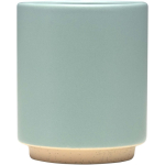 Tazza impilabile in ceramica con base moderna non smaltata 180 ml color azzurro pastello seconda vista frontale