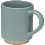Tazza impilabile in ceramica con base moderna non smaltata 180 ml color azzurro pastello