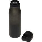 Bicchiere termico a doppia parete con coperchio one-touch 500ml color nero seconda vista
