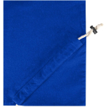 Borsa tote pieghevole con cordoncino in cotone riciclato 140 g/m2 color blu reale vista dettaglio 1