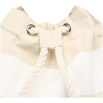 Borsa in tela di cotone riciclato con manici in corda 270 g/m² color bianco vista dettaglio 1