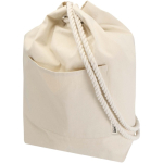 Borsa in tela di cotone riciclato con manici in corda 270 g/m² color naturale