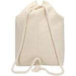 Borsa in tela di cotone riciclato con manici in corda 270 g/m² color naturale seconda vista posteriore