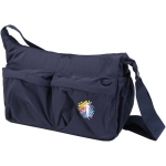 Borsa a tracolla per laptop con fascia per trolley e tasca nascosta 13'' color blu mare