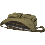 Borsa a tracolla per laptop con fascia per trolley e tasca nascosta 13'' color verde scuro seconda vista