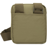 Borsa a tracolla leggera con tracolla regolabile e imbottitura color verde scuro seconda vista posteriore