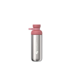 Borraccia in acciaio inox riciclato con doppia apertura 700ml Mepal color rosa vista con logo stampato 2