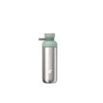 Borraccia in acciaio inox riciclato con doppia apertura 700ml Mepal color verde mela vista con logo stampato 2