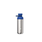 Borraccia in acciaio inox riciclato con doppia apertura 700ml Mepal color azzurro pastello vista con logo stampato 2