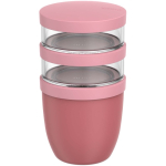 Contenitore ermetico a 3 scomparti 900 ml Mepal color rosa