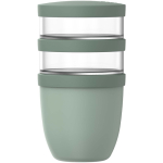 Contenitore ermetico a 3 scomparti 900 ml Mepal color verde mela seconda vista frontale