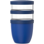 Contenitore ermetico a 3 scomparti 900 ml Mepal color azzurro pastello seconda vista frontale