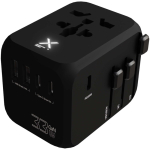 Adattatore da viaggio personalizzabile con ricarica rapida 33W GaN color nero