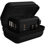 Adattatore da viaggio personalizzabile con ricarica rapida 33W GaN color nero