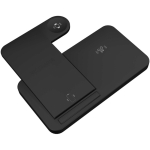 Base di ricarica wireless pieghevole con supporto 3 in 1 SCX.design color nero terza vista