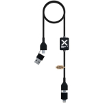Cavo di ricarica e dati con logo illuminato 60W 1m SCX.design color nero