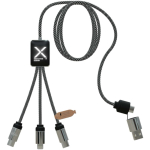Cavo di ricarica 3 in 1 con loghi luminosi SCX.design color nero