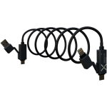 Cavo di ricarica magnetico ultra rapido a doppio ingresso 100W SCX.design color nero terza vista