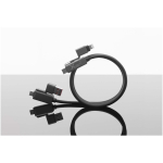 Cavo di ricarica magnetico ultra rapido a doppio ingresso 100W SCX.design color nero quinta vista
