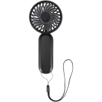 Ventilatore portatile ricaricabile a 3 velocità con USB-C color nero seconda vista frontale