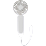 Ventilatore portatile ricaricabile a 3 velocità con USB-C color bianco seconda vista frontale
