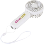 Ventilatore portatile ricaricabile a 3 velocità con USB-C color bianco vista con stampa tampografica
