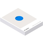 Localizzatore BT resistente all’acqua con allarme sonoro Chipolo color blu seconda vista con scatola
