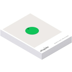 Localizzatore BT resistente all’acqua con allarme sonoro Chipolo color verde seconda vista con scatola