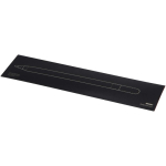 Penna in alluminio riciclato con meccanismo a rotazione e inchiostro nero color nero seconda vista con scatola