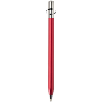 Penna in alluminio riciclato con meccanismo a rotazione e inchiostro nero color rosso seconda vista