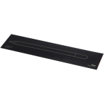 Penna in alluminio riciclato con meccanismo a rotazione e inchiostro nero color rosso seconda vista con scatola